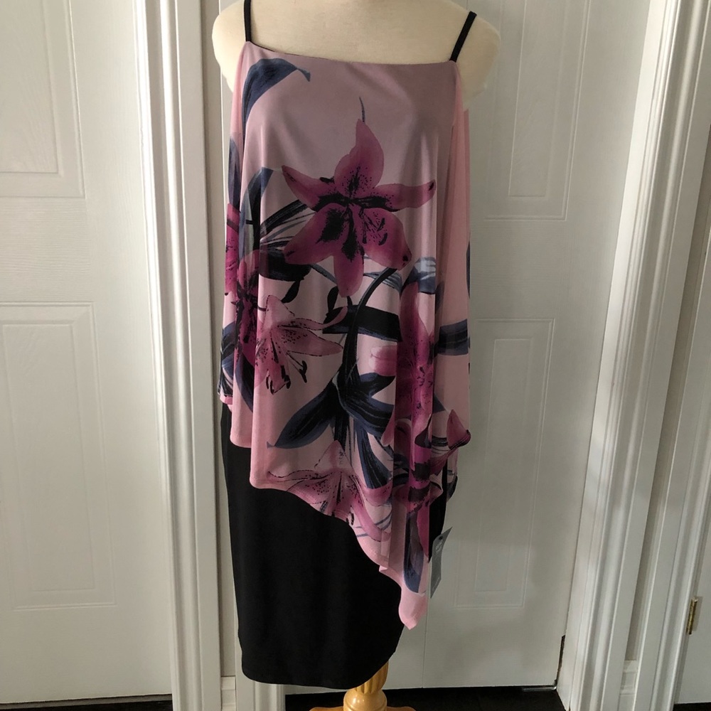 LAST CHANCE!💥2 for $15💥 BNWT Le Chateau Dress with Flowy Floral Overlay